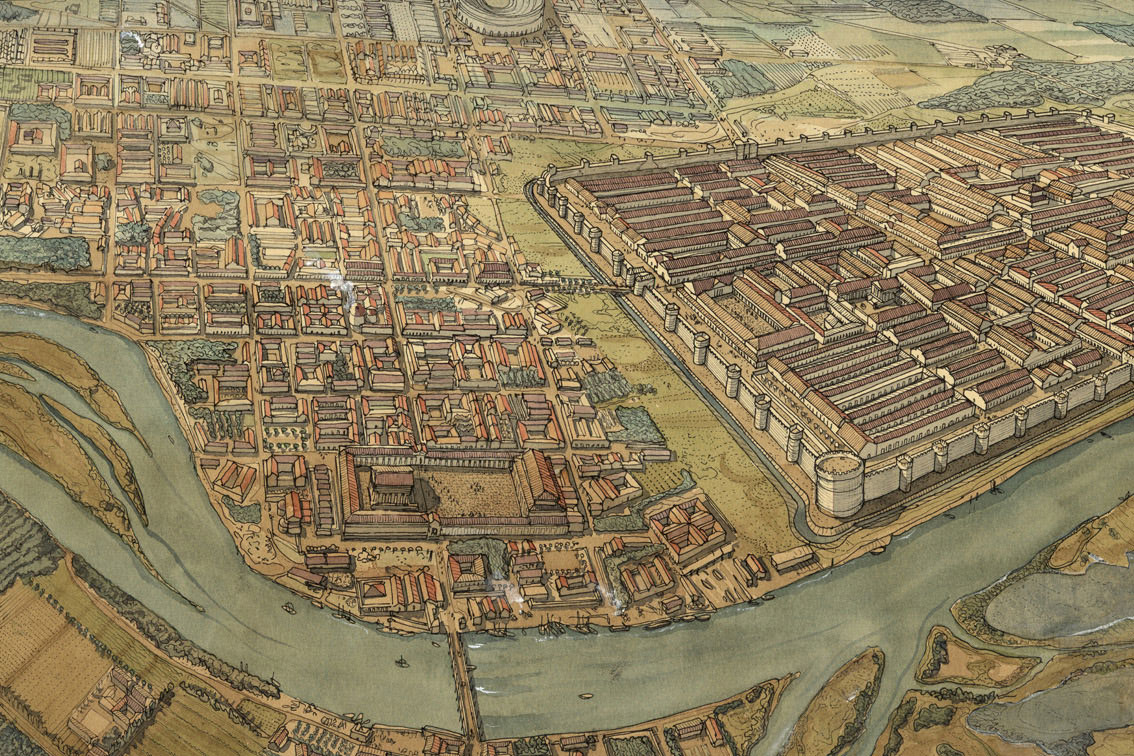 Illustration of the Roman city Argentoratum