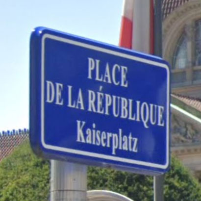 Panneau de la place de la République ou Kaiserplatz
