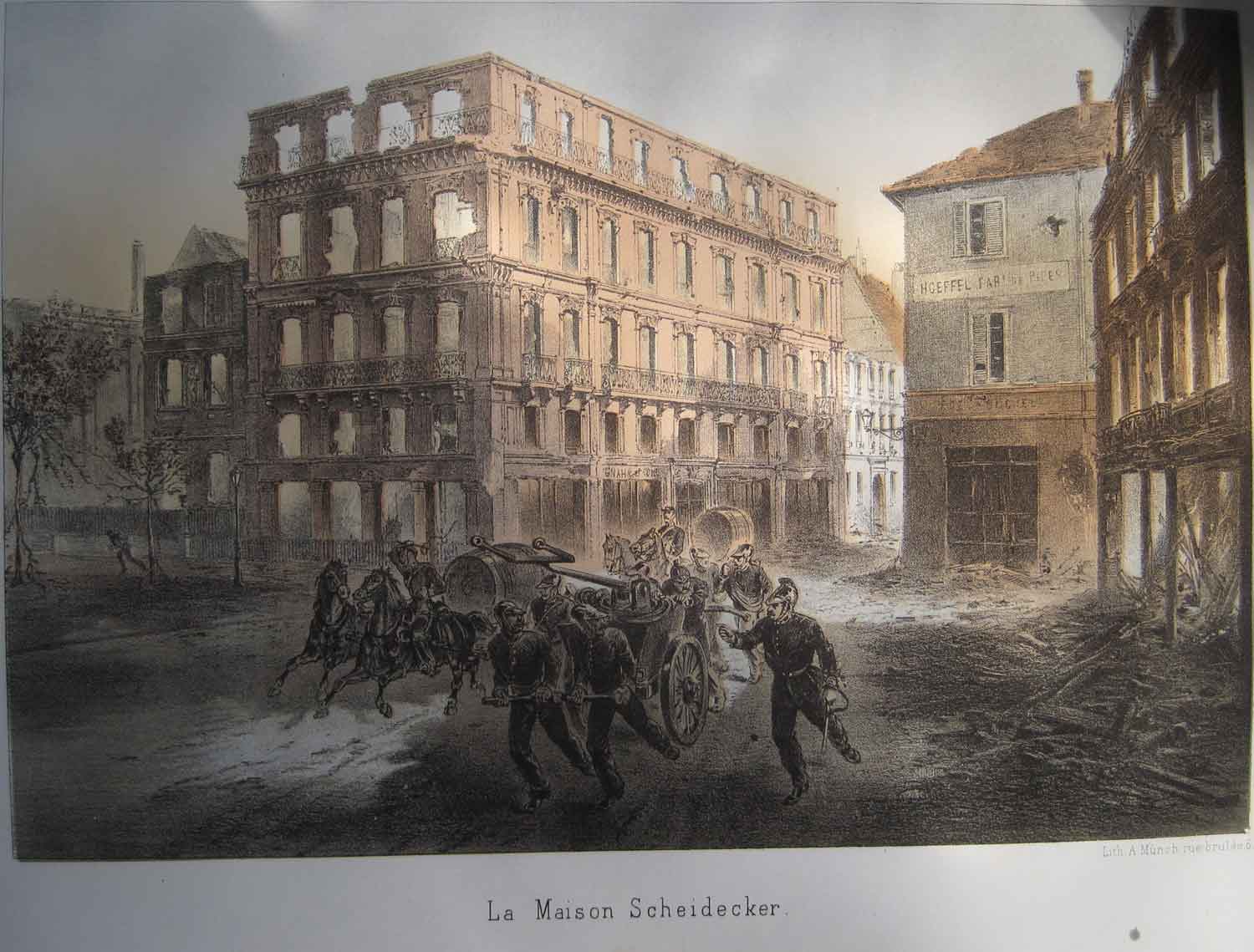 The Scheidecker house destroyed in 1870