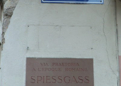 Plaque Via Praetoria à Strasbourg (rue des Hallebardes)
