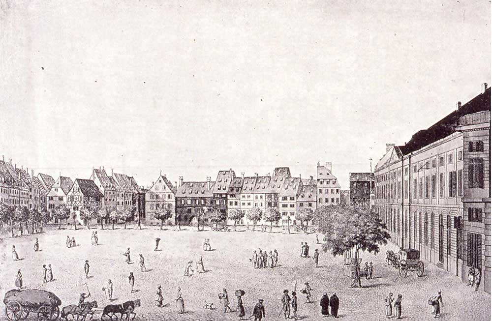 La place Kléber vers 1800