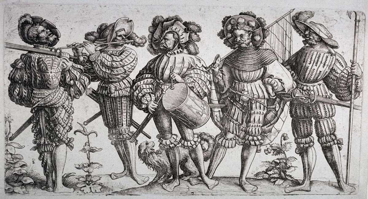 Landsknechte de Daniel Hopfer (1530)