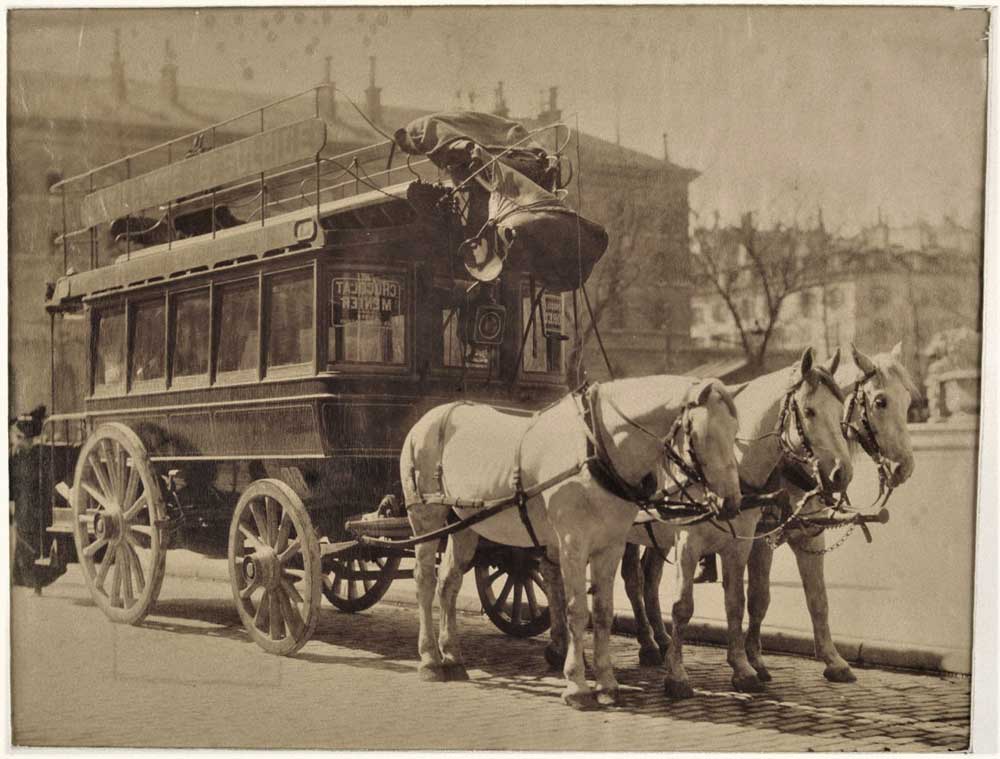 Horse-drawn omnibus, late 19th century