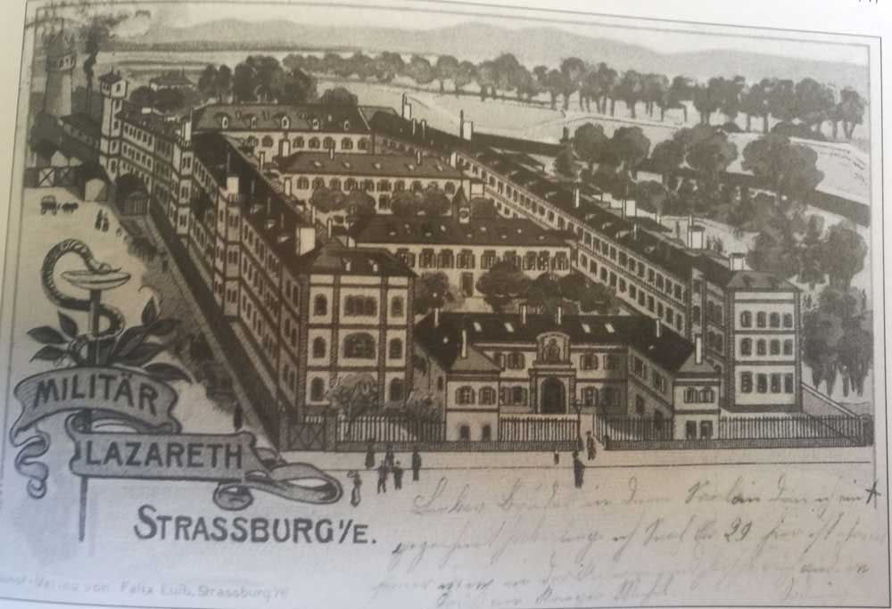 Illustration of the old Gaujot military hospital