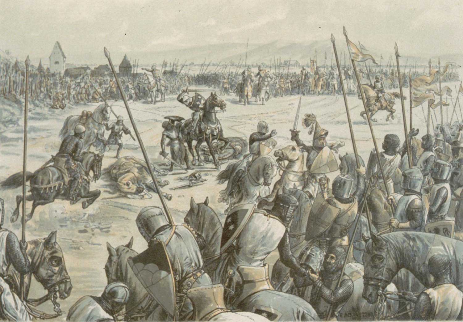 La bataille de Hausbergen par Emile Schweitzer (1894)